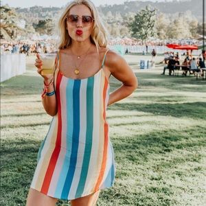 Reformation Lindsay Rainbow Dress